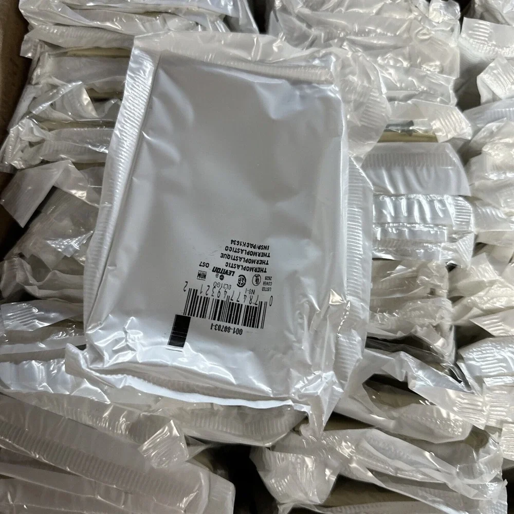 Leviton UNBREAKABLE Ivory Wallplate Nylon Outlet Cover 80703-I. LOT OF 100+
